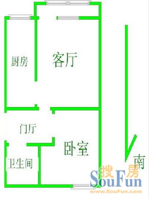 上海沙龙上海沙龙 1室 户型图 1室1厅1卫1厨 0.00㎡
