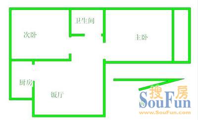 北礼士路小区户型图 2室1厅1卫1厨 0.00㎡