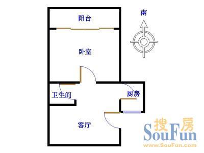 大方家胡同大方家胡同户型图&nbsp;1室1厅1卫1厨 0.00㎡
