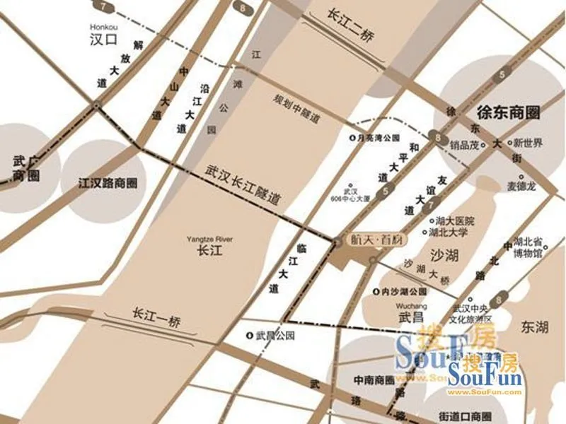 武汉航天首府区域交通介绍