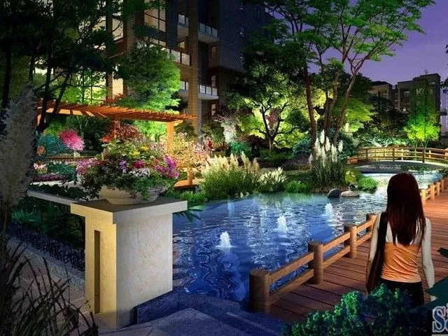 成都水韵华府园林实景介绍