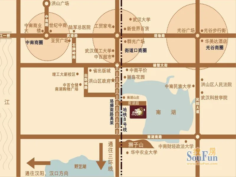 武汉泰然南湖玫瑰湾区域交通介绍