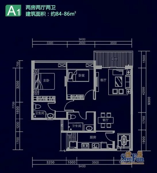 深圳深物业廊桥国际户型介绍