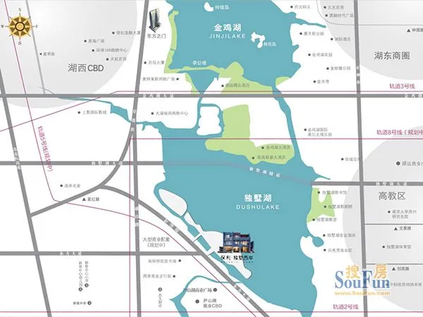 苏州保利独墅西岸项目区域交通介绍