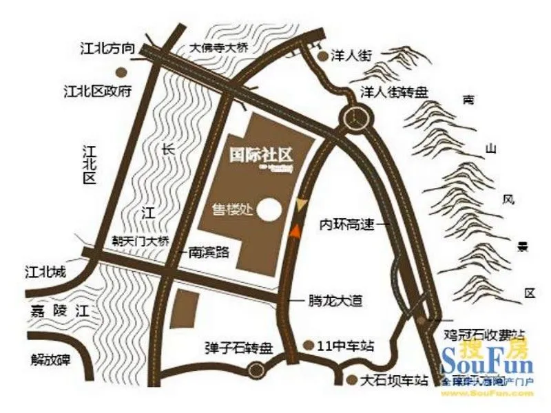 重庆国际社区区域交通介绍