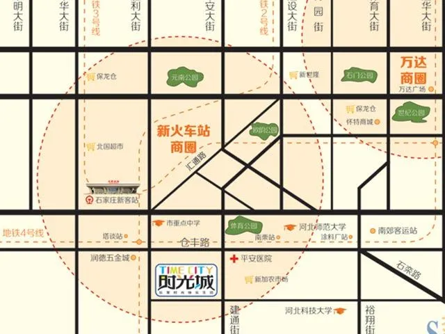石家庄时光城区位交通介绍