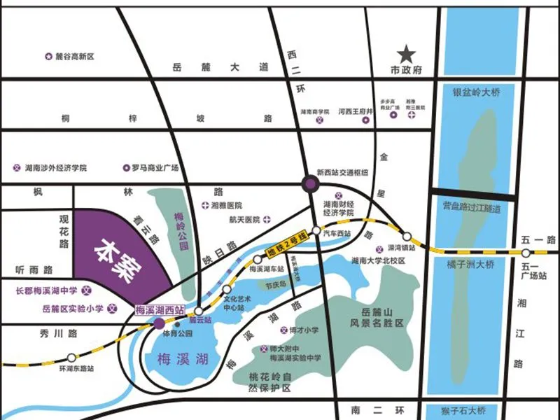 长沙合能璞丽区域交通介绍