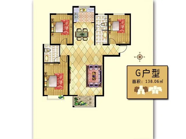石家庄城南春天户型介绍
