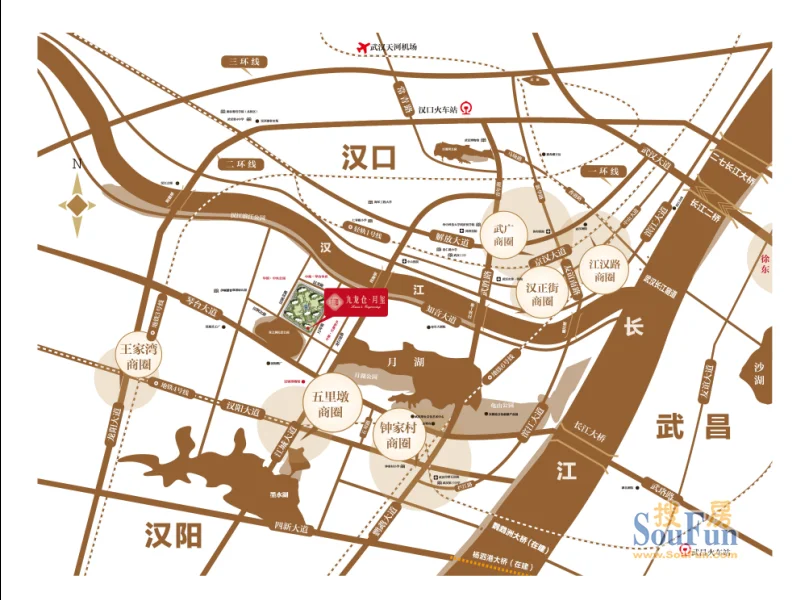 武汉九龙仓月玺区域交通介绍