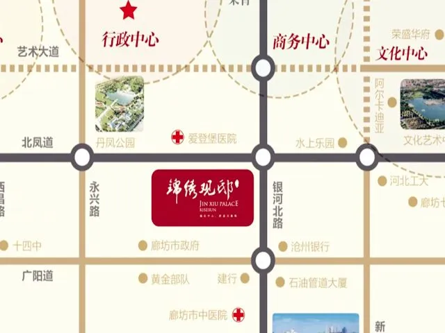 廊坊锦绣观邸区位交通