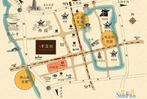 苏州姑苏金茂府项目区域交通介绍