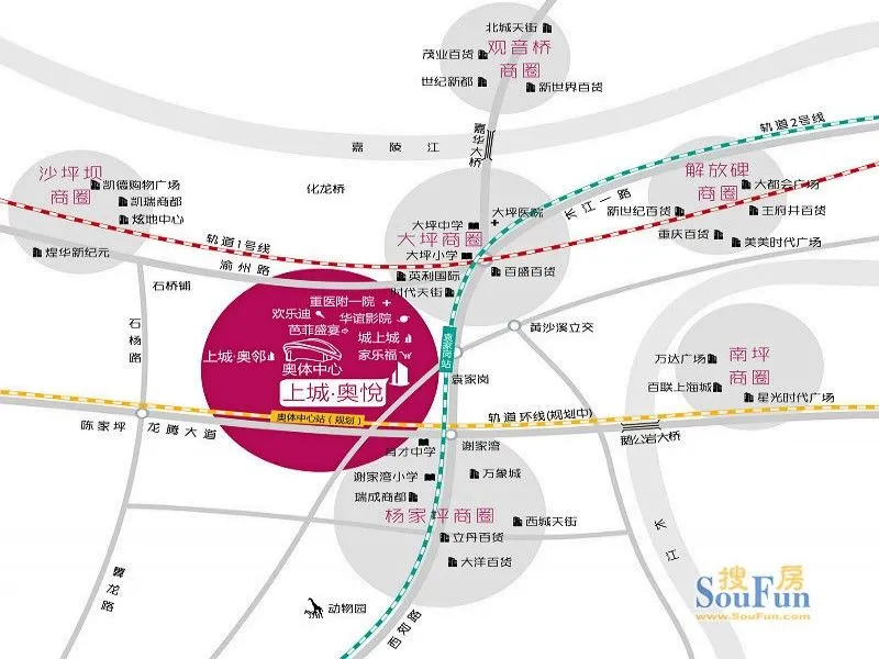 重庆上城奥悦区域交通介绍