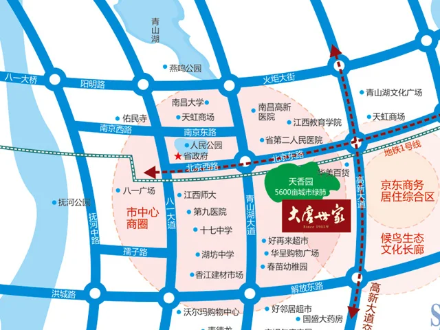南昌大唐世家区域交通介绍