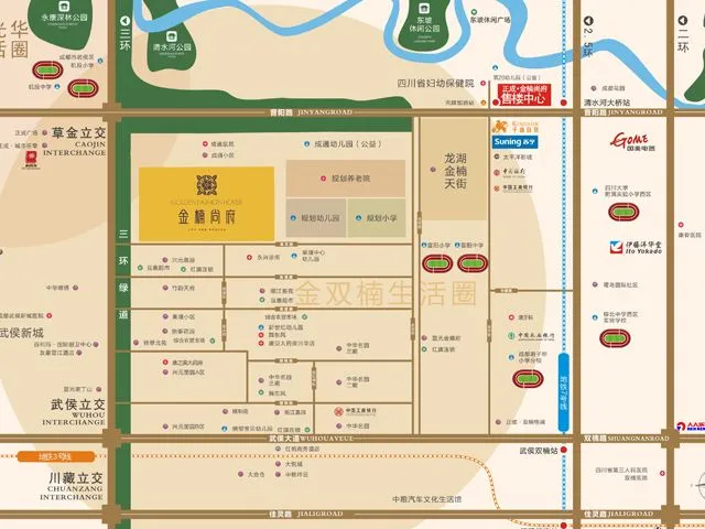 成都正成金楠尚府区域交通