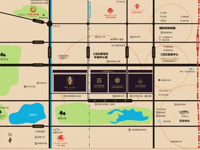 成都中海九号公馆区域交通介绍