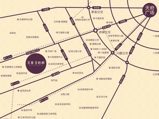 成都君雁金梧桐区域交通介绍