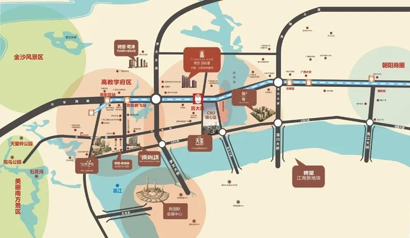 南宁骋望剑桥郡区域交通介绍