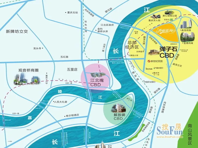 重庆皓晖香雨蓝苑区域交通介绍