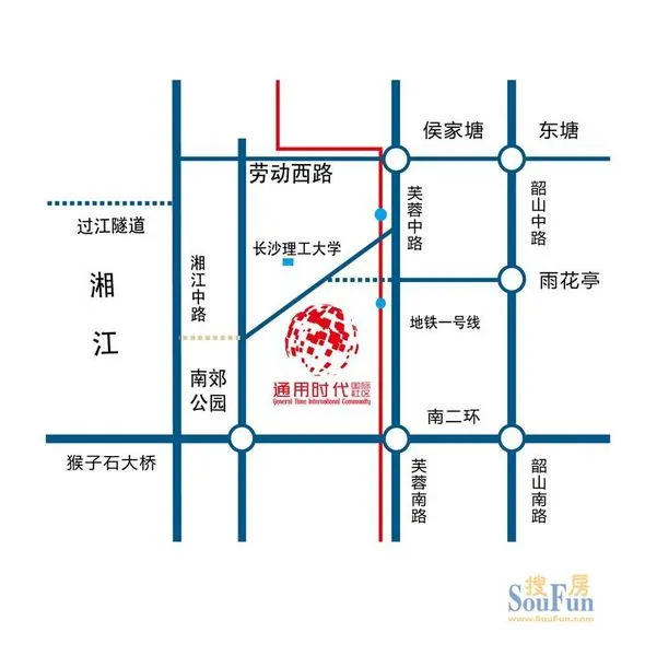 长沙通用时代国际社区区域交通介绍