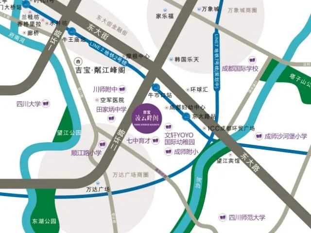 成都吉宝凌云峰阁区域交通