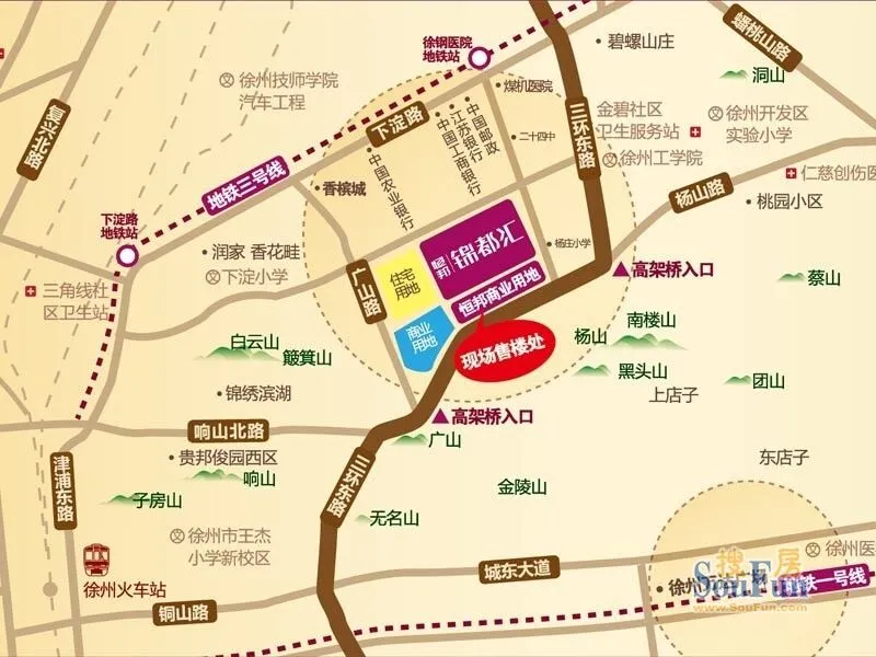 徐州恒邦锦都汇区域交通介绍