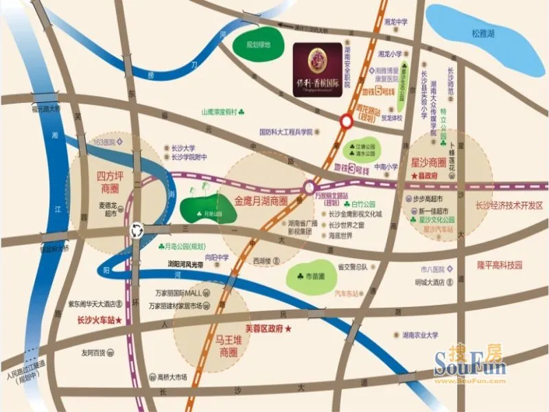 长沙保利香槟国际区域交通介绍