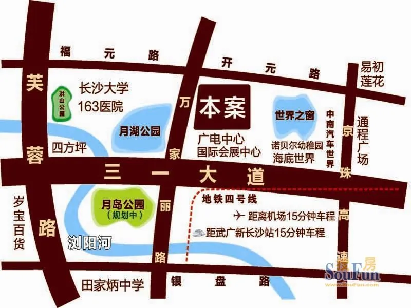 长沙恒大雅苑区域交通介绍