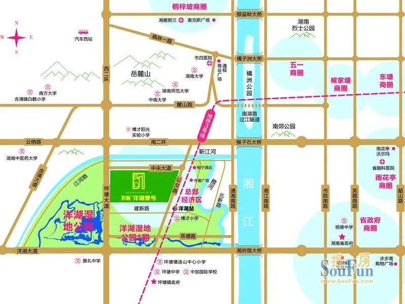 长沙和顺洋湖壹号区域交通介绍