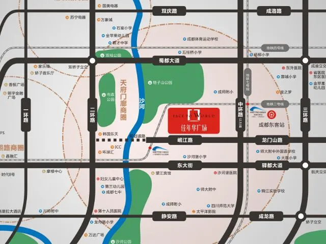 成都佳年华广场区域交通