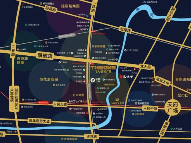 成都飞大壹号广场区域交通