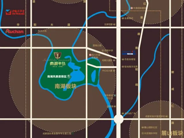 成都南湖半岛区域交通介绍