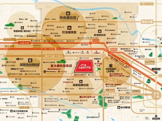 成都龙湖时代天街区域交通