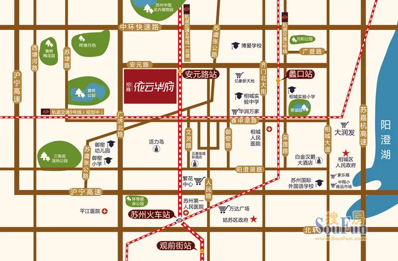 苏州招商依云华苑项目区域交通介绍
