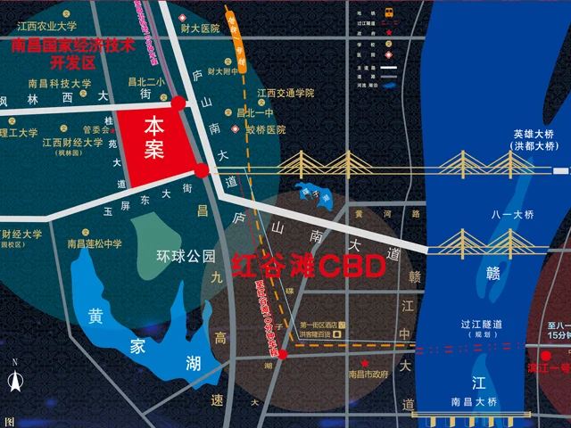 南昌洪客隆英伦联邦区域交通介绍