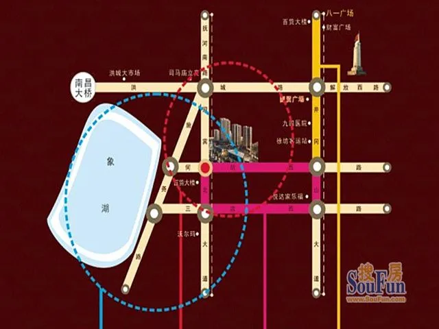 南昌巨成广场金山街区域交通介绍
