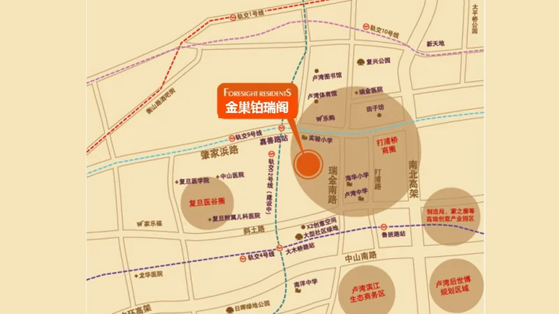 上海金巢铂瑞阁区域交通介绍