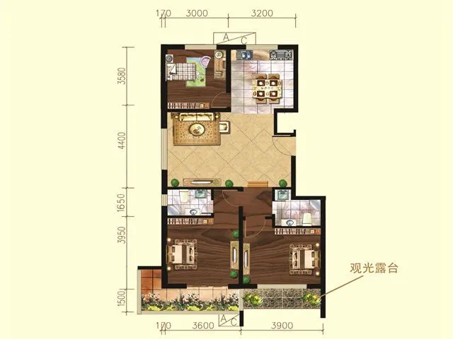廊坊君正红石庄园户型介绍