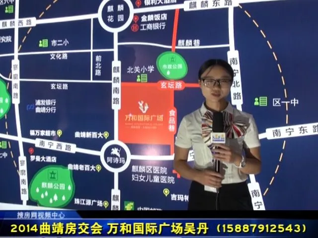 2014曲靖房交会 万和国际广场拓客经理吴丹介绍项目