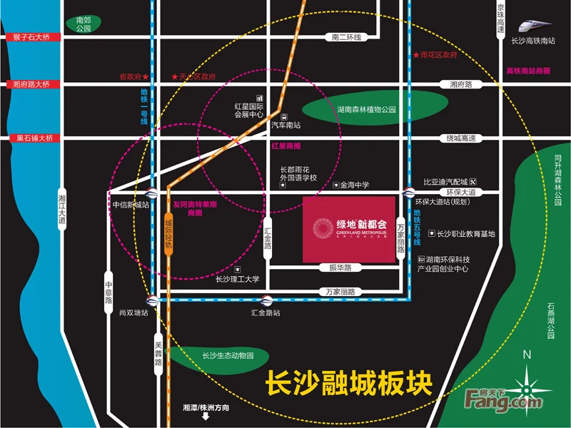 长沙绿地新都会区域交通 