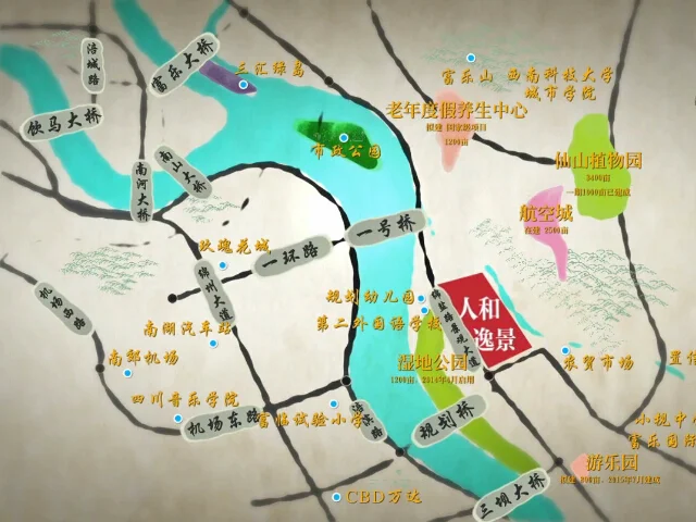 绵阳三汇人和逸景区域交通介绍