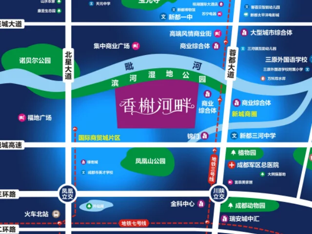 成都香榭河畔区域交通