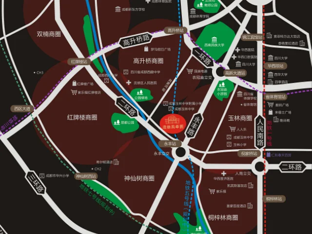 成都远雄风华园区域交通介绍
