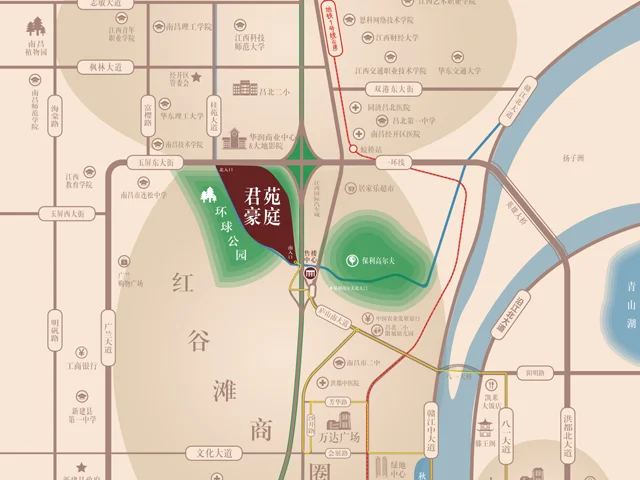 南昌君苑豪庭区域交通介绍