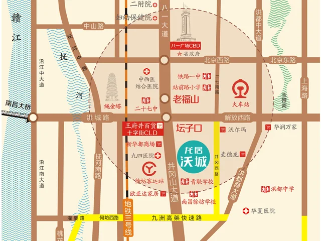南昌龙居沃城区域交通介绍
