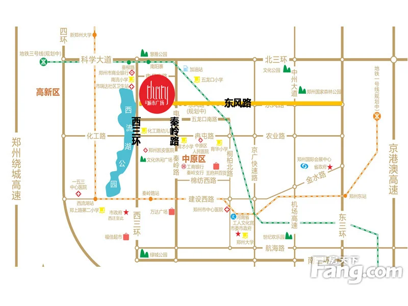 郑州华强城市广场区域交通介绍