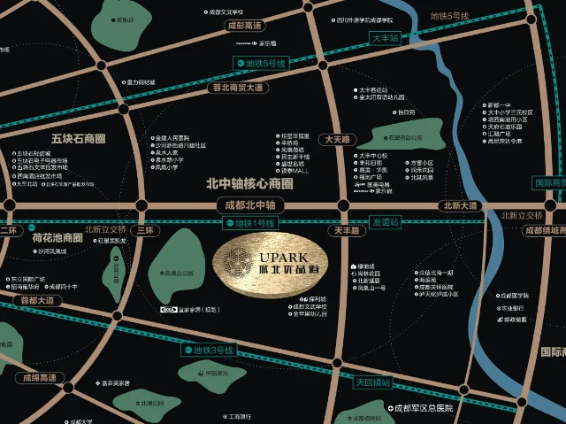 成都城北优品道区域交通介绍