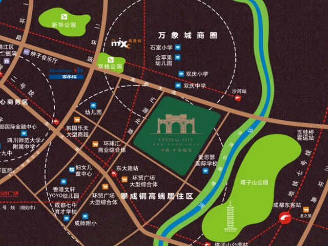 成都中洲中央城邦区域交通