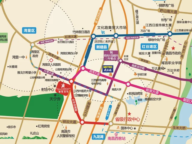南昌江中御墅国际区域交通介绍