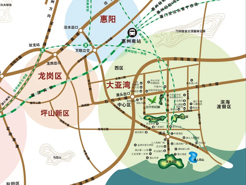 惠州金沙世纪城区域交通介绍