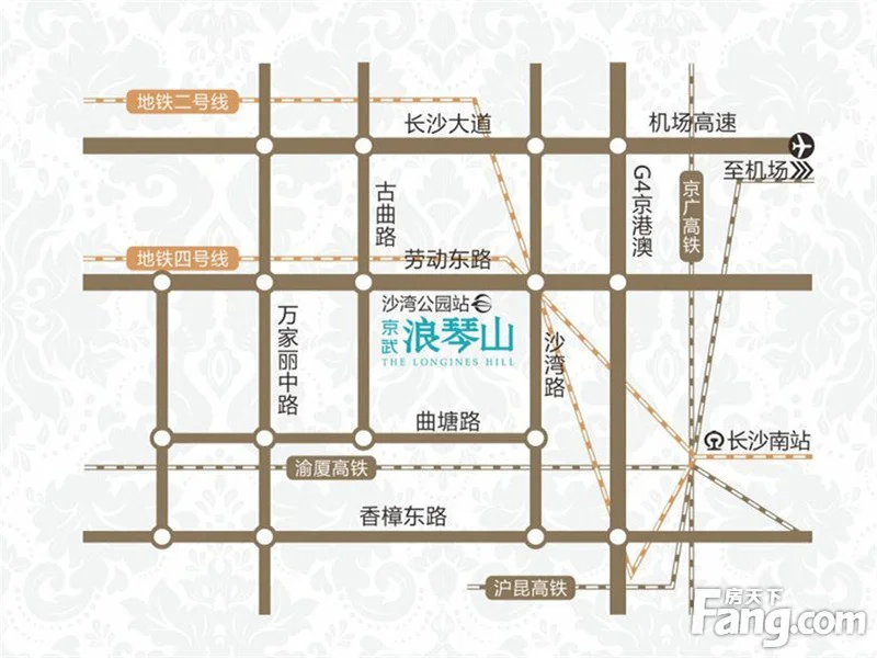 长沙京武浪琴山区域交通介绍